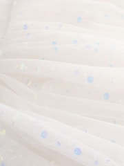 White Sequin Occasion Dress (3-16yrs) - Image 8 of 8