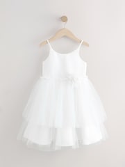 Weiß - Corsage Tulle Flower Girl Dress (3-16yrs) - Bild 5 von 8