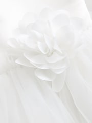 Weiß - Corsage Tulle Flower Girl Dress (3-16yrs) - Bild 7 von 8