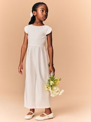 Cream Occasion Jumpsuit (3-16yrs) - Image 3 of 9