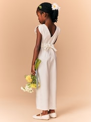 Cream Occasion Jumpsuit (3-16yrs) - Image 4 of 9