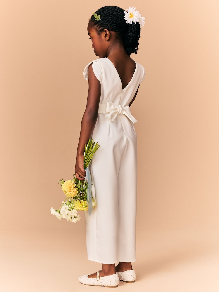 Cream Occasion Jumpsuit (3-16yrs) - Image 4 of 9