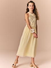 Lemon Yellow Embellished Occasion Dress (6-16yrs) - Image 2 of 4
