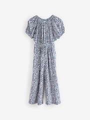 Navy Blue Ditsy Cut Out Jumpsuit (3-16yrs) - Image 5 of 8