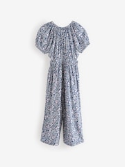 Navy Blue Ditsy Cut Out Jumpsuit (3-16yrs) - Image 6 of 8