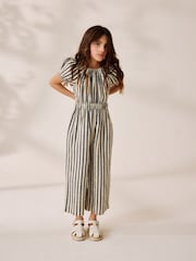 Monochrome Stripe Cut Out Jumpsuit (3-16yrs) - Image 3 of 9