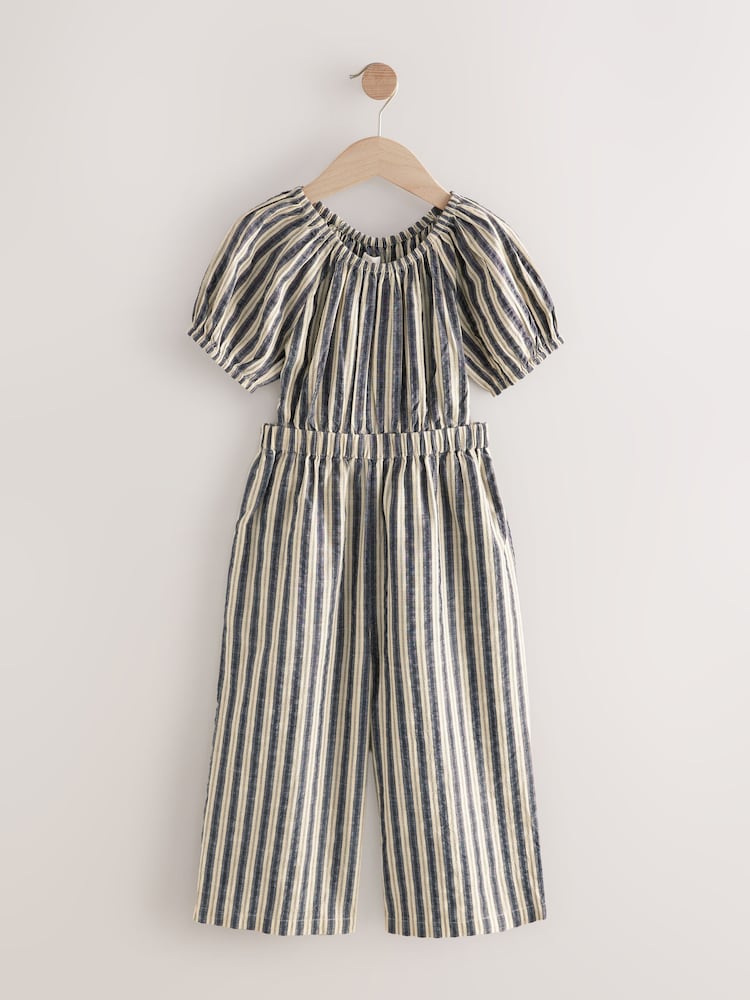 Monochrome Stripe Cut Out Jumpsuit (3-16yrs) - Image 6 of 9