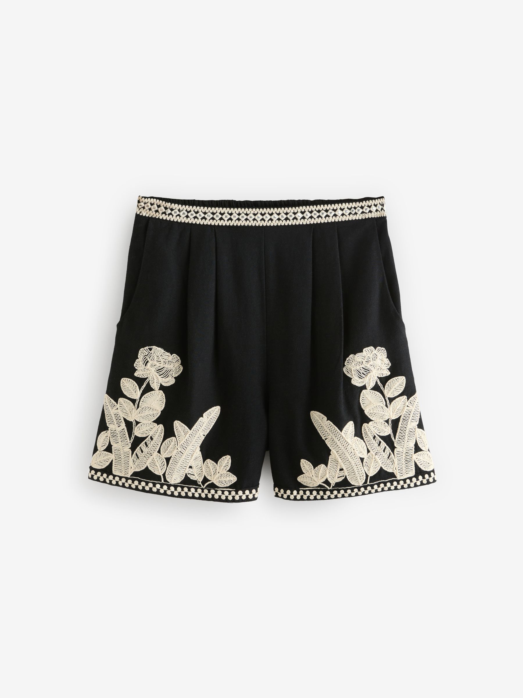 supplier ブラック　BONE EMBROIDERY SHORTS Kapital 14 Oz Denim 5P Bone Embroidery Shorts Black Men's
