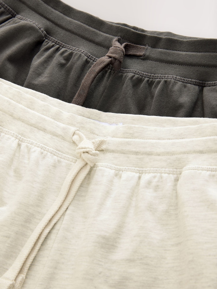 Grau - Mit Bündchen - Leichte Jogginghose aus 100 % Baumwolle im 2er-Pack - Image 12 of 13