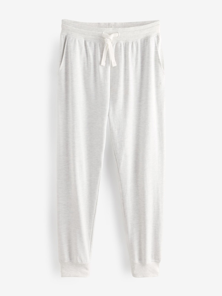 Grey Cuffed Lightweight 100% Cotton Joggers 2 Pack - Image 2 of 5