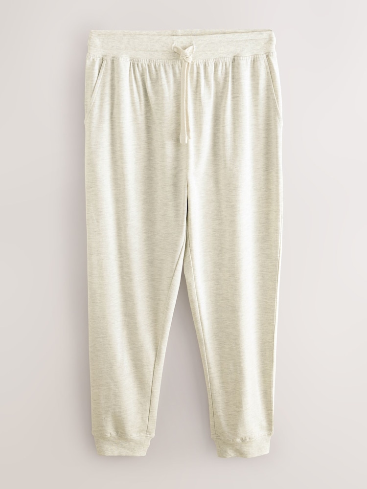 Grau - Mit Bündchen - Leichte Jogginghose aus 100 % Baumwolle im 2er-Pack - Image 9 of 13