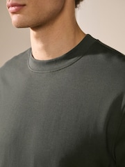 Vert kaki - Sweat-shirt léger Col rond % 100 - Image 4 de 7