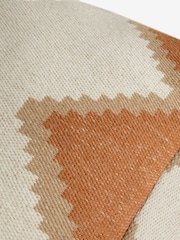 Orange Geometric Pouffe - Image 6 of 6