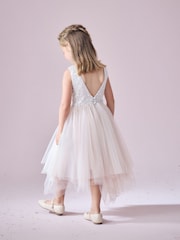 Blush Pink Sequin Tulle Occasion Dress (3-16yrs) - Image 8 of 8
