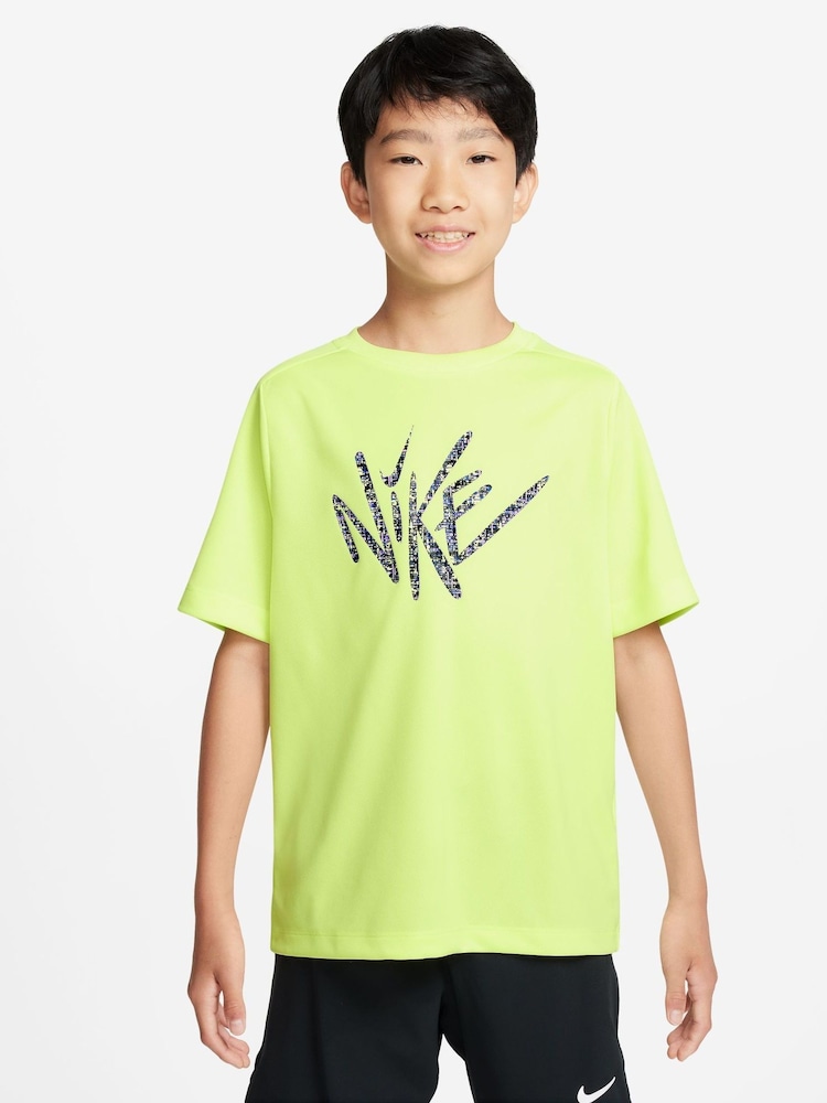 Nike Lemon Yellow Dri-FIT Short Sleeve T-Shirt - Image 1 of 3 Nike Lemon Yellow Dri-FIT Short Sleeve T-Shirt - Image 1 of 3