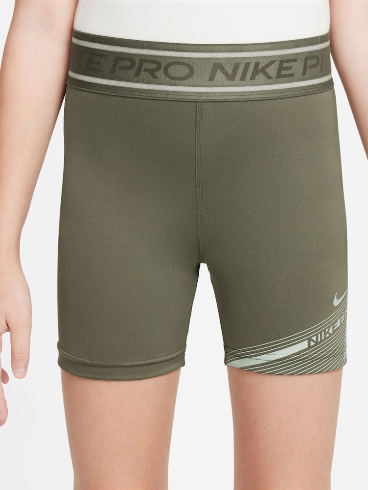 Nike Medium Olive Green Pro Dri-FIT Shorts - Image 1 of 4