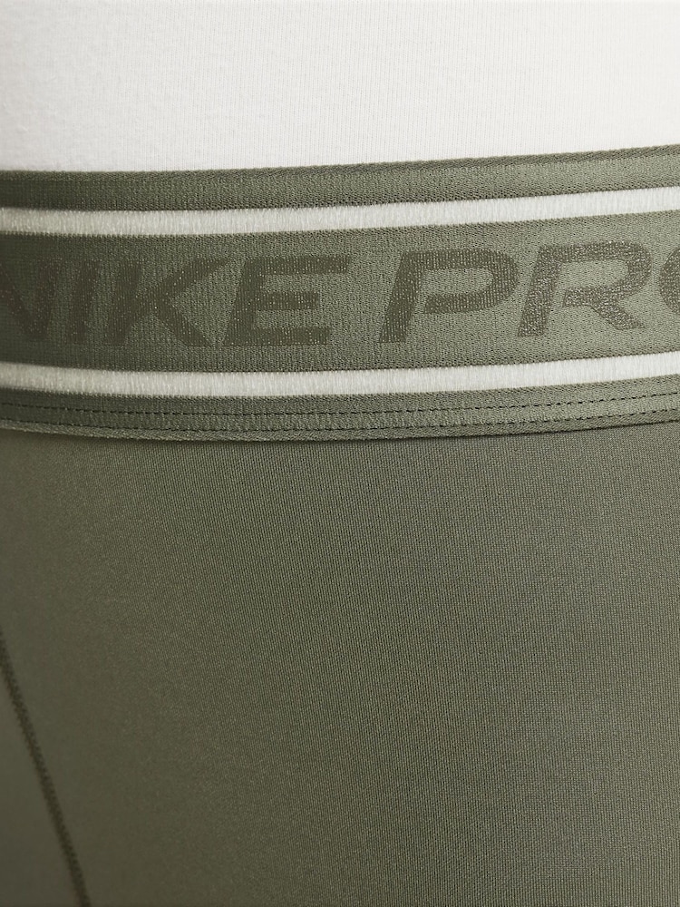 Nike Medium Olive Green Pro Dri-FIT Shorts - Image 4 of 4