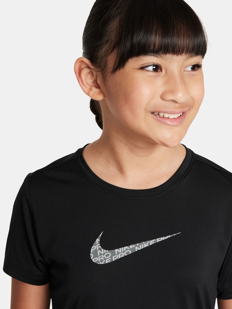 Nike Black Dri-FIT One Classic T-Shirt - Image 3 of 3