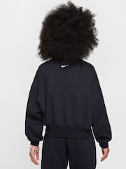 Nike Black Boxy Varsity Crew Neck Sweatshirt - Image 2 of 6
