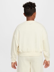 Nike Coconut Cream Boxy Varsity Crew Neck Sweatshirt - Image 2 of 3