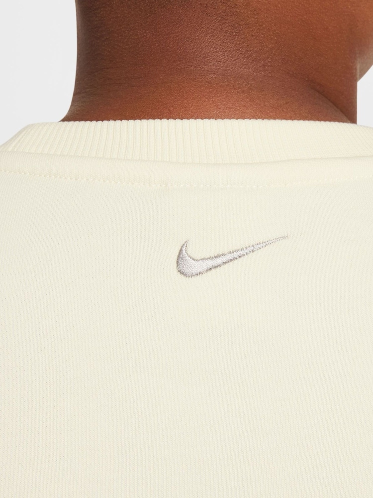 Nike Coconut Cream Boxy Varsity Crew Neck Sweatshirt - Image 3 of 3 Nike Coconut Cream Boxy Varsity Crew Neck Sweatshirt - Image 3 of 3