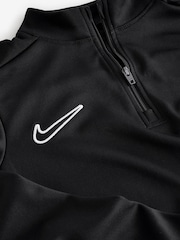 Nike Black/White Dri-FIT Academy 25 Half Zip Drill Top - Image 6 of 7