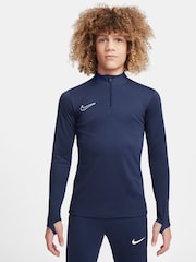 Nike Midnight Navy Dri-FIT Academy 25 Half Zip Drill Top - Image 1 of 3