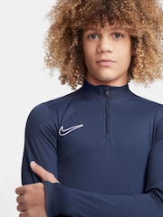 Nike Midnight Navy Dri-FIT Academy 25 Half Zip Drill Top - Image 3 of 3