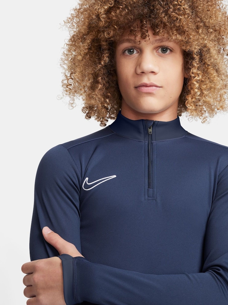 Nike Midnight Navy Dri-FIT Academy 25 Half Zip Drill Top - Image 3 of 3