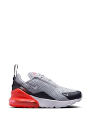 Nike Wolf Grey White Junior Air Max 270 Trainers - Image 1 of 10