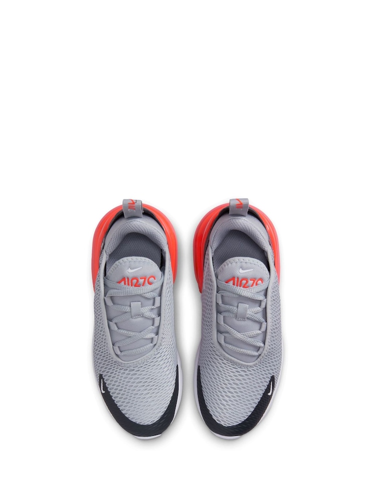 Nike Wolf Grey White Junior Air Max 270 Trainers - Image 10 of 10