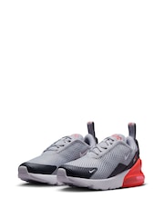 Nike Wolf Grey White Junior Air Max 270 Trainers - Image 2 of 10