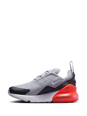 Nike Wolf Grey White Junior Air Max 270 Trainers - Image 5 of 10