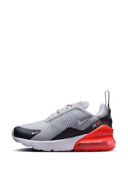 Nike Wolf Grey White Junior Air Max 270 Trainers - Image 6 of 10