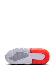 Nike Wolf Grey White Junior Air Max 270 Trainers - Image 7 of 10