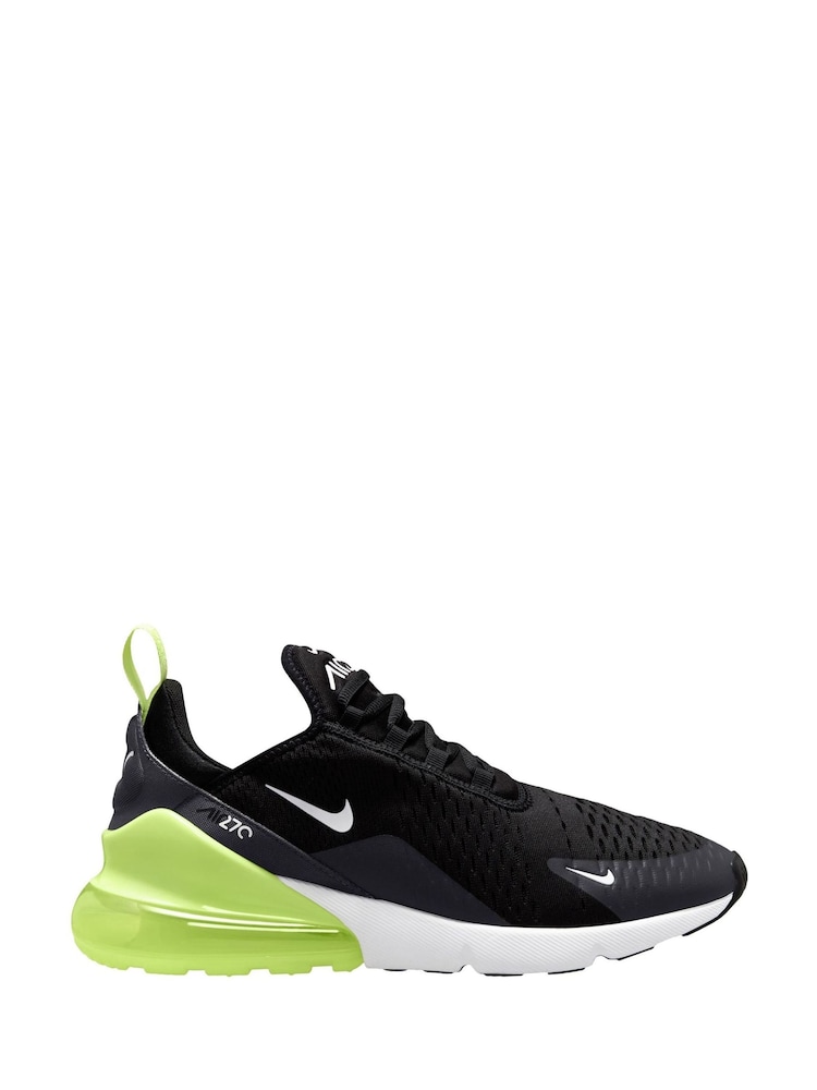 Nike Black/Yellow Air Max 270 Trainers - Image 1 of 4
