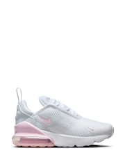 Nike White/Pink Foam Junior Air Max 270 Trainers - Image 1 of 10