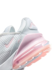 Nike White/Pink Foam Junior Air Max 270 Trainers - Image 10 of 10