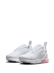 Nike White/Pink Foam Junior Air Max 270 Trainers - Image 5 of 10