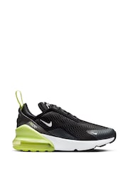 Nike Black Yellow Twist Junior Air Max 270 Trainers - Image 1 of 10
