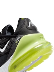 Nike Black Yellow Twist Junior Air Max 270 Trainers - Image 10 of 10