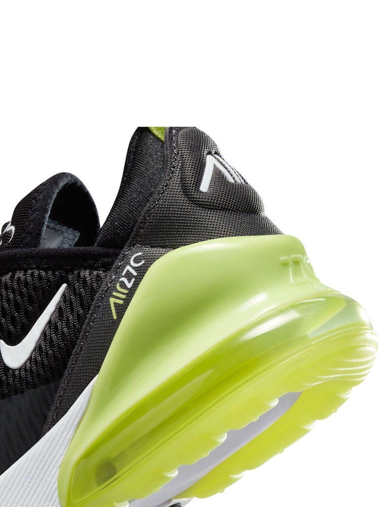 Nike Black Yellow Twist Junior Air Max 270 Trainers - Image 10 of 10