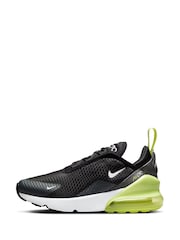 Nike Black Yellow Twist Junior Air Max 270 Trainers - Image 2 of 10