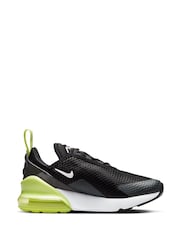 Nike Black Yellow Twist Junior Air Max 270 Trainers - Image 3 of 10