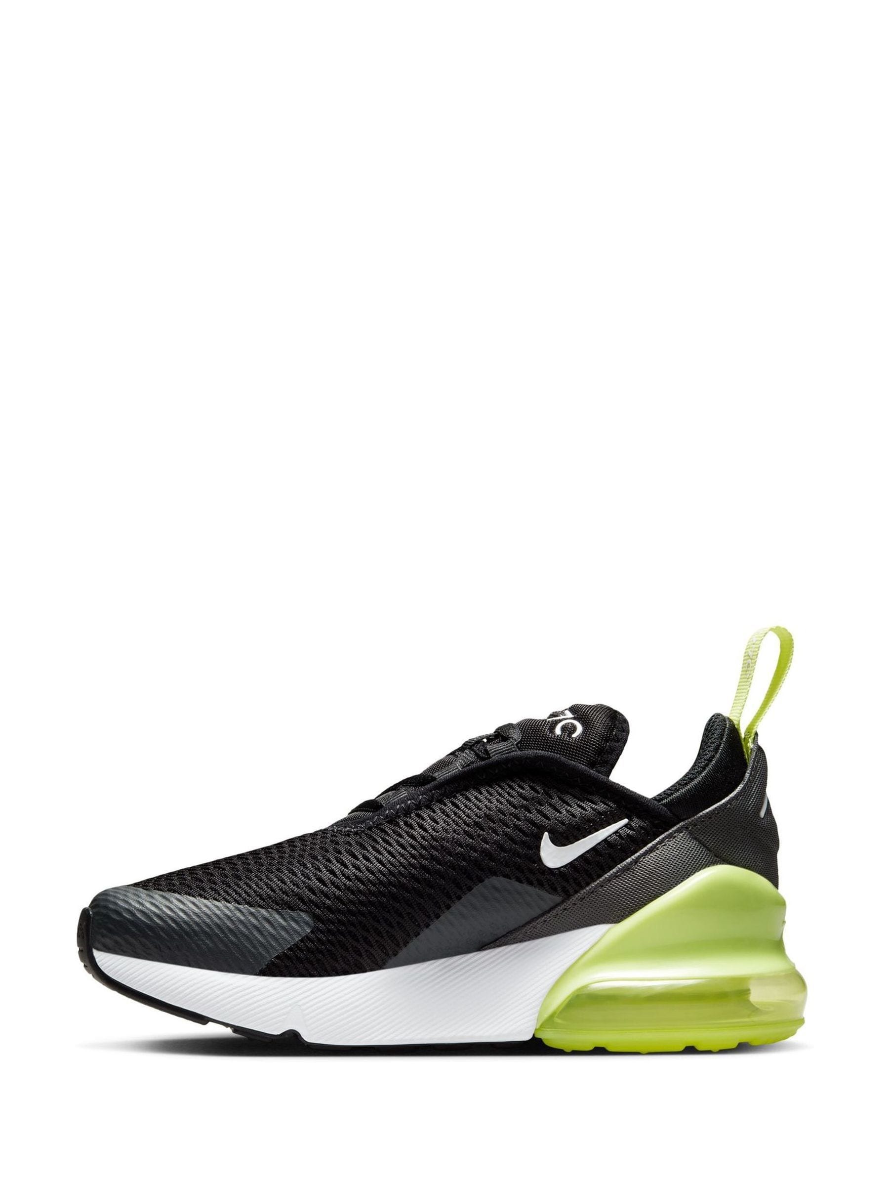 nike air max 270 black and green junior