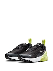 Nike Black Yellow Twist Junior Air Max 270 Trainers - Image 5 of 10