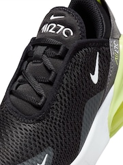Nike Black Yellow Twist Junior Air Max 270 Trainers - Image 9 of 10