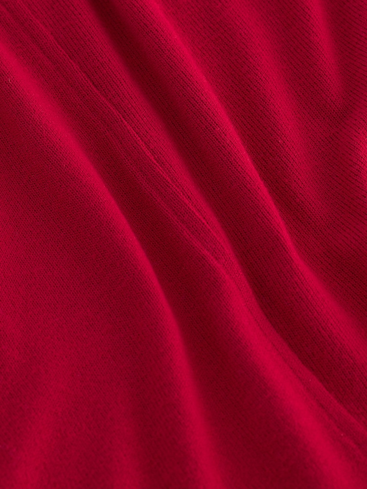 Rot - Weicher Pullover mit Rundhalsausschnitt und kuscheligen Nähten - Bild 6 von 6 Rot - Weicher Pullover mit Rundhalsausschnitt und kuscheligen Nähten - Bild 6 von 6