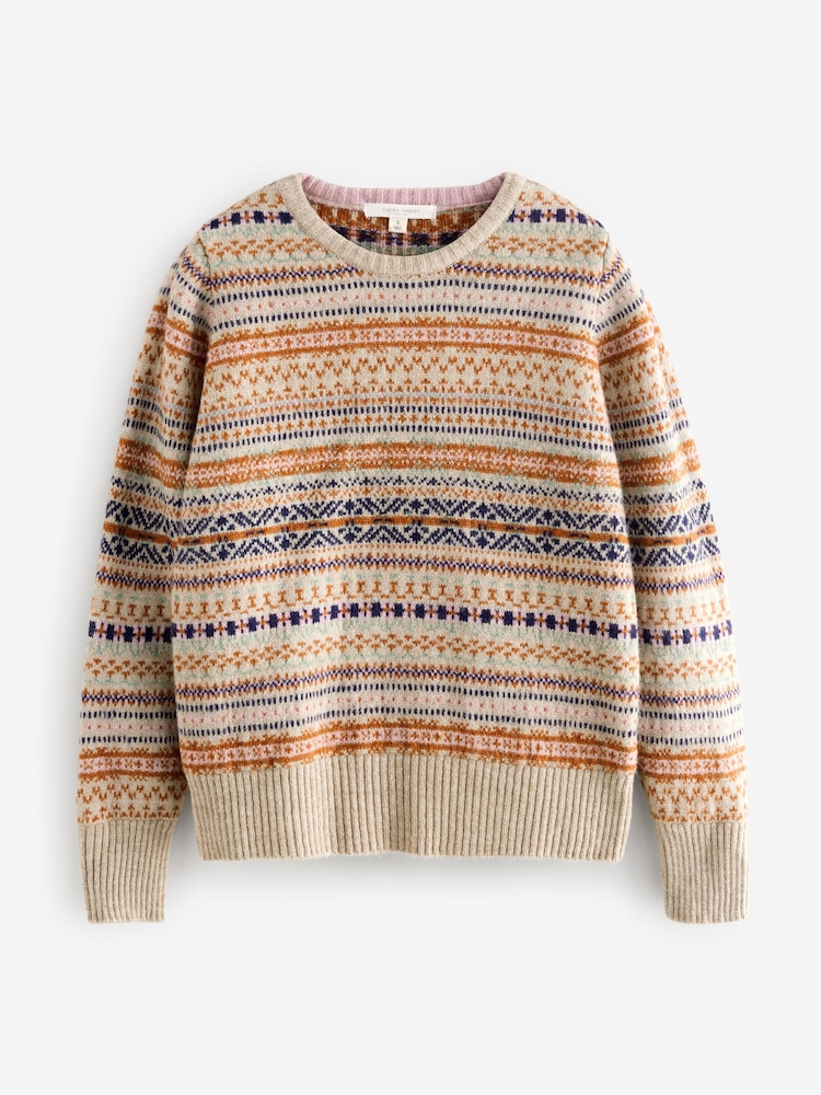 Laura Ashley Fairisle Pattern Crew Neck Jumper - صورة 3 من 3 Laura Ashley Fairisle Pattern Crew Neck Jumper - صورة 3 من 3