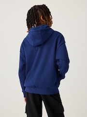adidas Blue House of Tiro Fleece Hoodie - Image 2 of 5